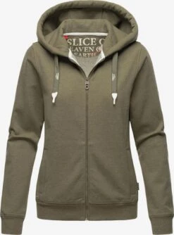 Navahoo Sweats Zippés Veste De Survêtement Engelshaar Femme Olive