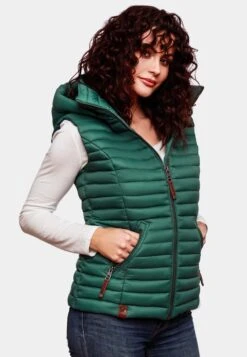Navahoo Vestes Sans Manches Gilet Shadaa Femme Vert Foncé -Navahoo Soldes 16788a157eb60a5ec445c13f9699f5c0
