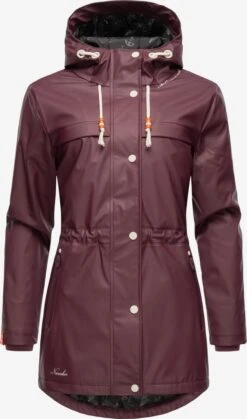 Navahoo Manteaux De Pluie Manteau Mi-saison Rainy Forest Femme Bordeaux