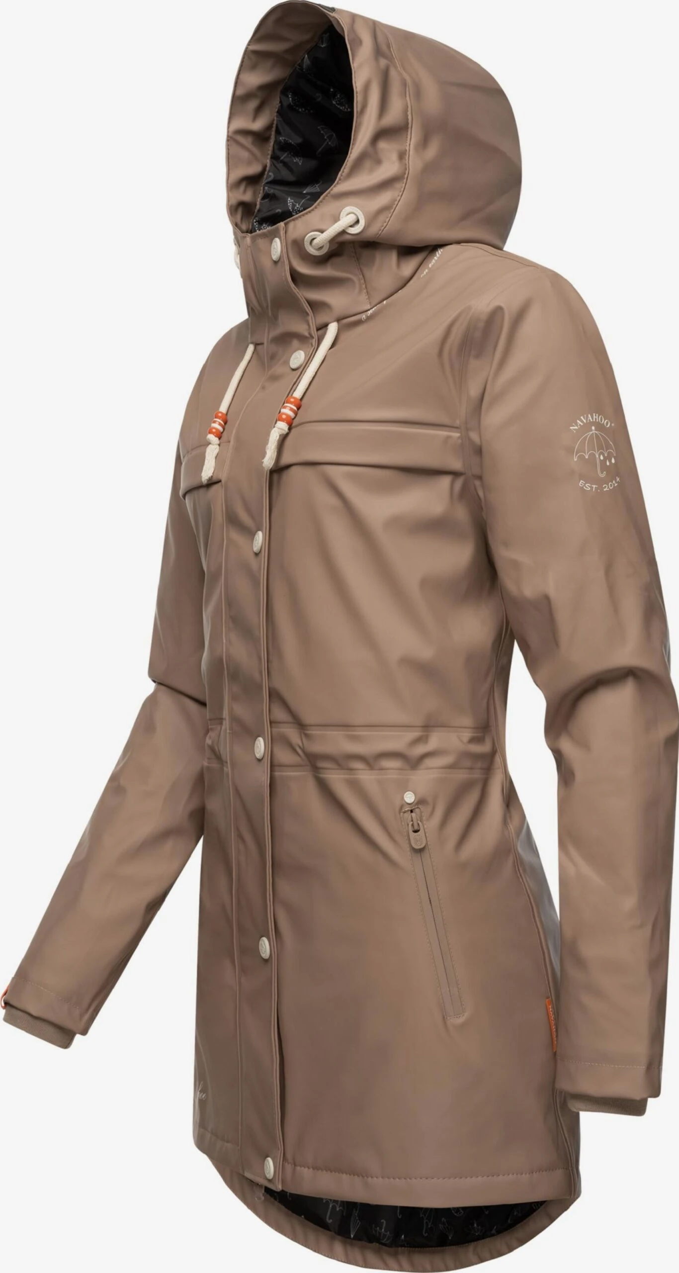 Navahoo Manteaux De Pluie Manteau Mi-saison Rainy Forest Femme Noisette 2 Navahoo Manteaux De Pluie Manteau Mi-saison Rainy Forest Femme Noisette – Image 2