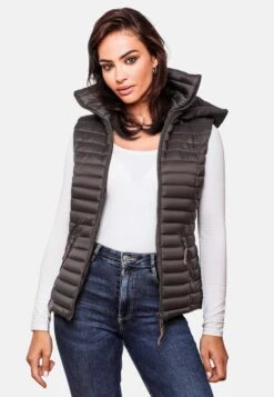 Navahoo Vestes Sans Manches Gilet Shadaa Femme Anthracite -Navahoo Soldes 421e8bd9a67413383da69402a3dbe671