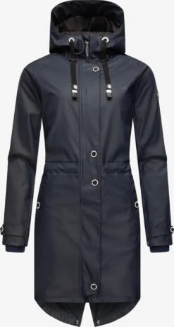 Navahoo Manteaux De Pluie Manteau Fonctionnel Rainy Flower Femme Bleu Nuit