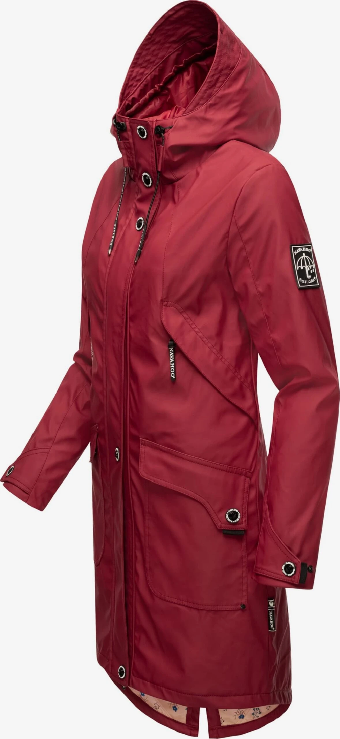 Navahoo Manteaux De Pluie Manteau Mi-saison Femme Rouge Sang 2 Navahoo Manteaux De Pluie Manteau Mi-saison Femme Rouge Sang – Image 2