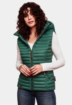Navahoo Vestes Sans Manches Gilet Shadaa Femme Vert Foncé -Navahoo Soldes aec6b3f1b15430590e1f06754fb69bf8
