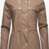 Navahoo Manteaux De Pluie Manteau Mi-saison Rainy Forest Femme Noisette