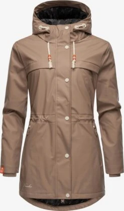 Navahoo Manteaux De Pluie Manteau Mi-saison Rainy Forest Femme Noisette